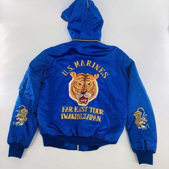 Vintage Souvenir Jacket Sukajan Japan Tiger Embroidered 80's Size